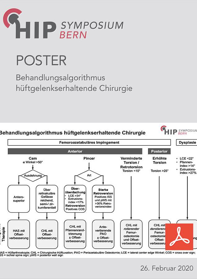 Behandlungsalgorithmus hüftgelenkserhaltende Chirurgie