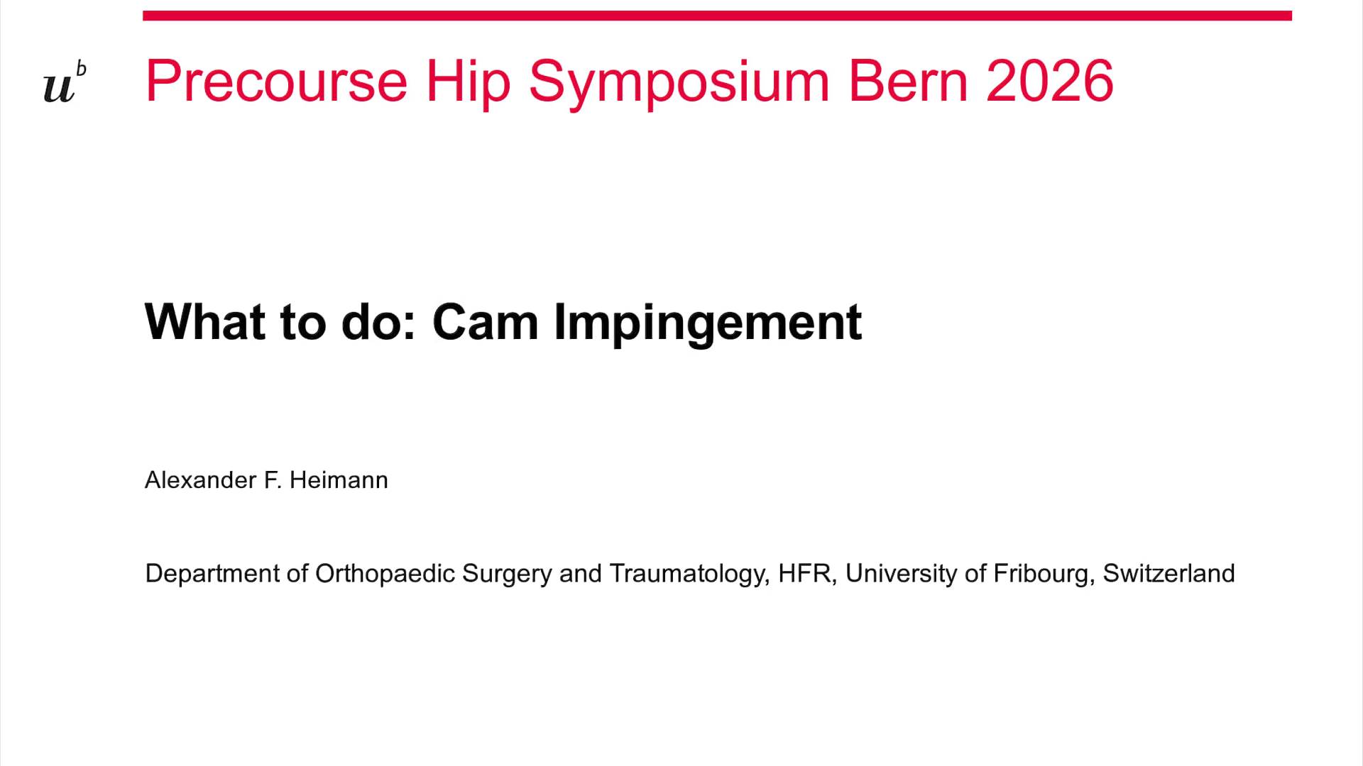 Heimann Cam Impingement What To Do? Precourse Bern
