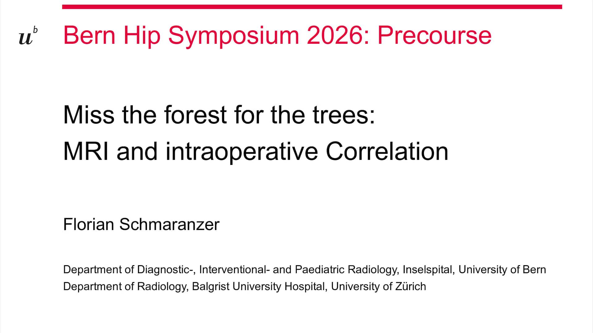Schmaranzer MRI Of The Hip Bern Hip Symposium 2026