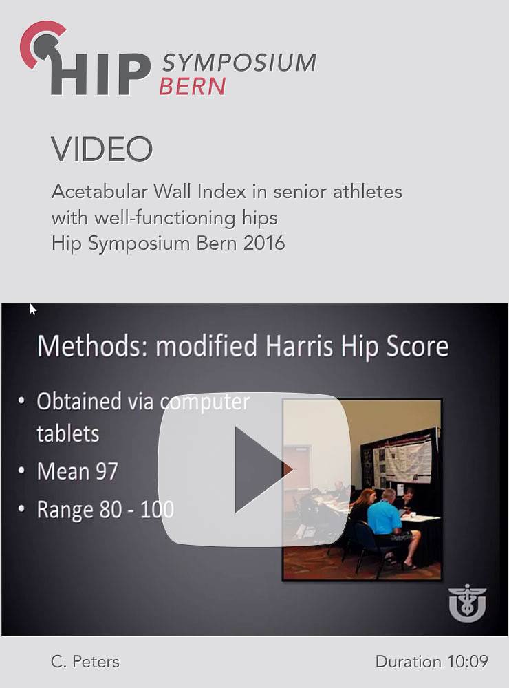 C. Peters - Acetabular Wall Index in senior athletes with well-functioning hips - Hip Symposium 2016