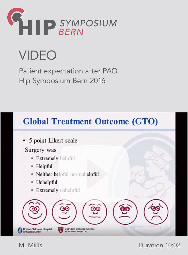 M. Millis - Patient expectation after PAO - Hip Symposium 2016