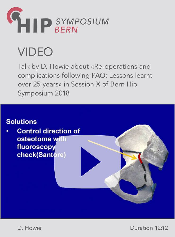 D. Howie - Re-operations and complications following PAO: learnt over 25 years - Hip Symposium 2018