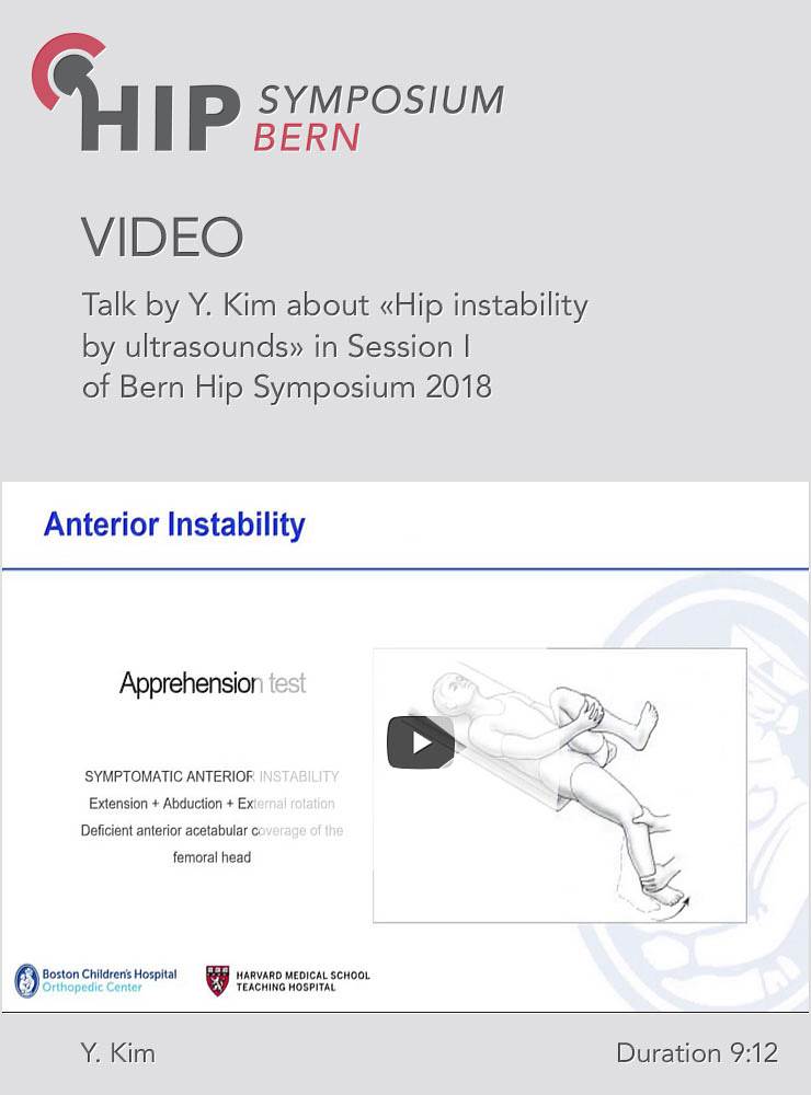 Y. Kim - Hip instability by ultrasounds - Hip Symposium 2018